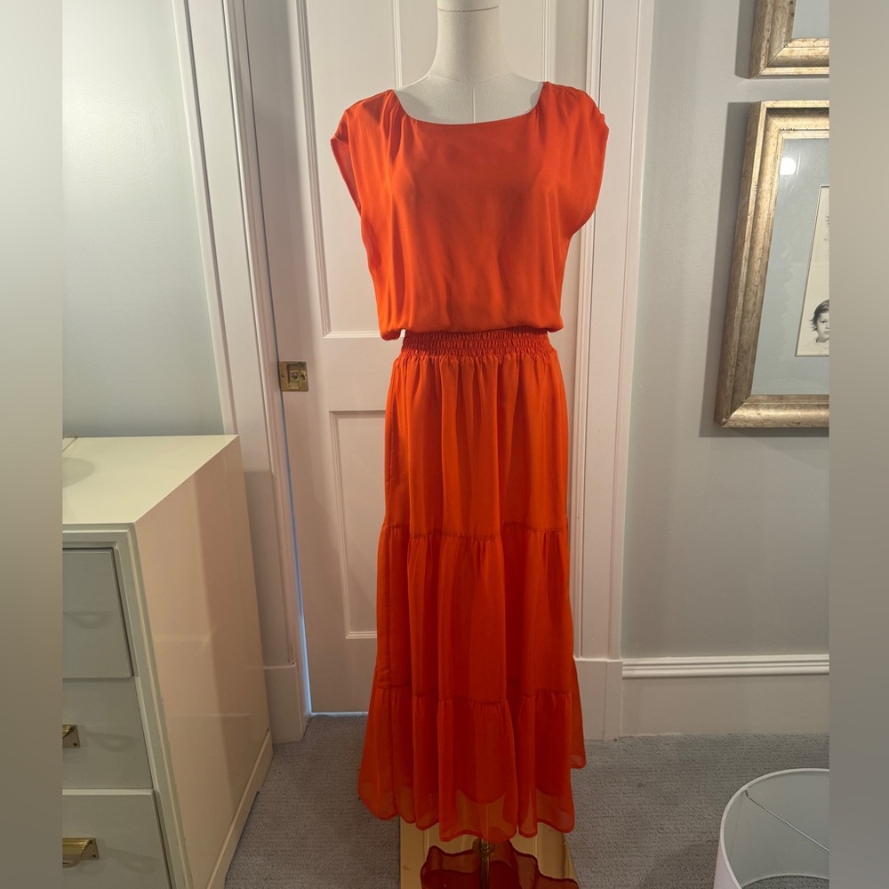 Jenny Han Silk Tiered Maxi